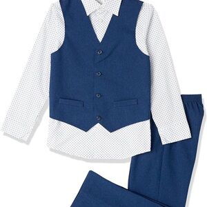 Van Heusen Kids Blue Checkered Bow Tie Set